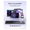 Inateck KB06101_STEEL GRAY klaviatūra Namams RF belaidė + Bluetooth QWERTZ anglų Juoda