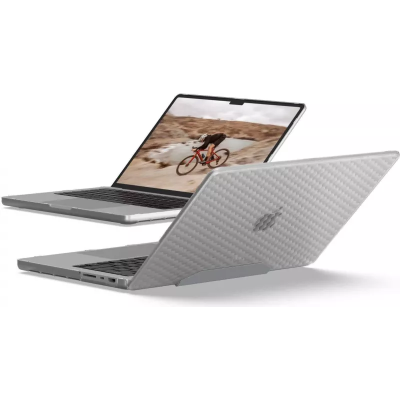 UAG Essential Armor, skirtas MacBook Pro 14 (M1/M2/M3 MAX & PRO/M4/M4 MAX & PRO/M5) (2021-2025), permatomas