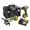 DeWalt DCK2026P2T-QW kombinuotas rinkinys DCD805 + DCG405, 18 V XR 2×5,0 Ah juodas, geltonas