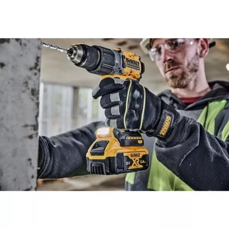 DeWalt DCK2026P2T-QW kombinuotas rinkinys DCD805 + DCG405, 18 V XR 2×5,0 Ah juodas, geltonas