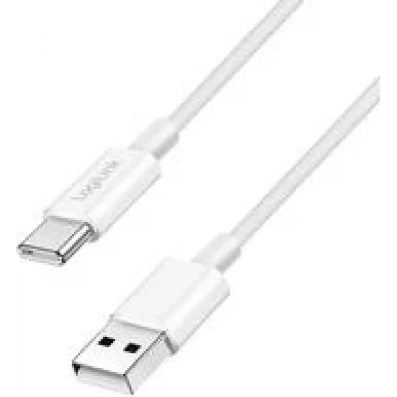LogiLink USB 2.0 Type-C kabelis C/m> A/m Nylon 60W White - kabelis - Digital/Data (CU0322)