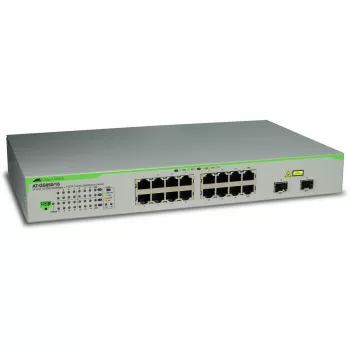 Allied Telesis AT GS950/16 WebSmart Switch - Komutatorius - Valdomas - 16 x 10/100/1000 + 2 x SFP - Stalinis