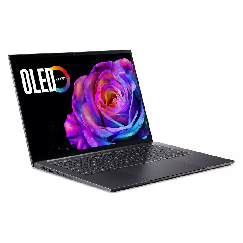 Nešiojamasis kompiuteris Acer Swift X 14 OLED SFX14-73G-975F NX.J81EG.004 — 14,5 col. 2880×1800, Intel Core Ultra 9 285H, 2 TB SSD, GeForce RTX 5070, HDMI/USB-C, Windows 11 Home