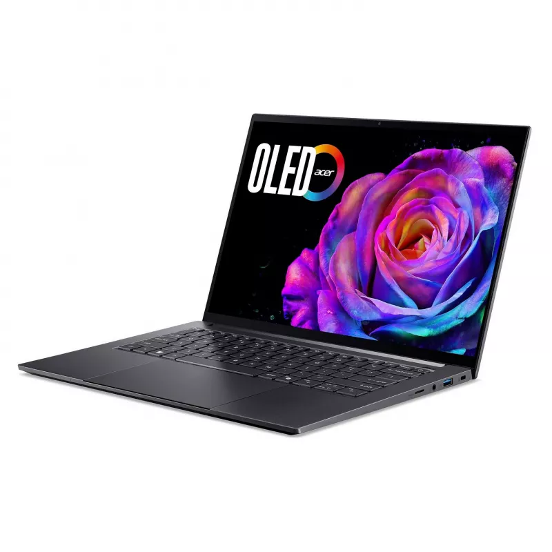 Nešiojamasis kompiuteris Acer Swift X 14 OLED SFX14-73G-975F NX.J81EG.004 — 14,5 col. 2880×1800, Intel Core Ultra 9 285H, 2 TB SSD, GeForce RTX 5070, HDMI/USB-C, Windows 11 Home
