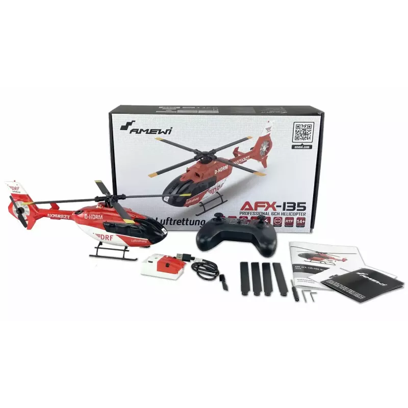 Amewi AFX-135 radijo bangomis valdomas (RC) sraigtasparnio modelis su elektriniu varikliu 1:32