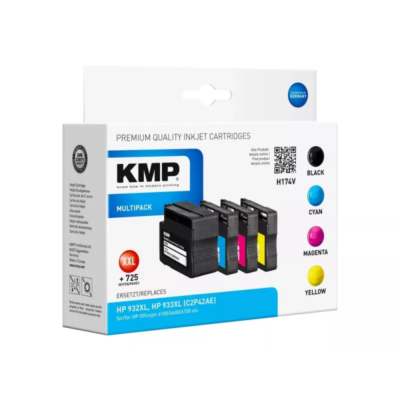 Kasetė KMP C2P42AE HP 932XL + 933XL Juoda Spalvota
