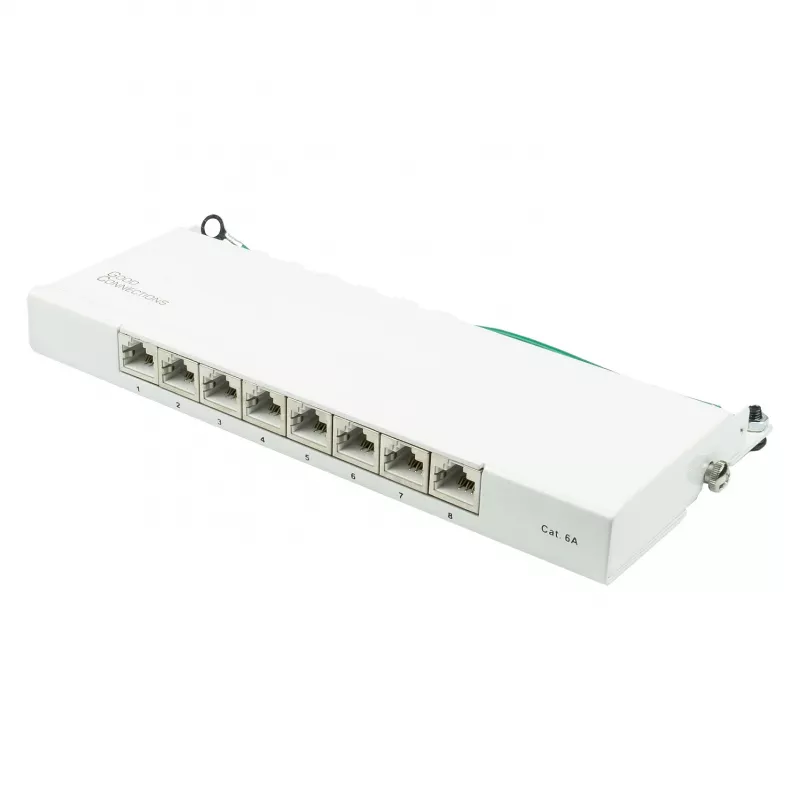Patch Panel Alcasa GC-N0119 0,5U 10 Gigabit Ethernet RJ-45 Cat6a