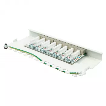Patch Panel Alcasa GC-N0119 0,5U 10 Gigabit Ethernet RJ-45 Cat6a