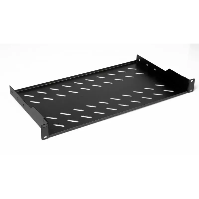 Stovo lentyna EQUIP Fixed Shelf 19 colių, 1U, 400 mm gylio, juoda, 485 mm pločio