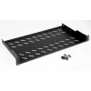 Stovo lentyna EQUIP Fixed Shelf 19 colių, 1U, 400 mm gylio, juoda, 485 mm pločio