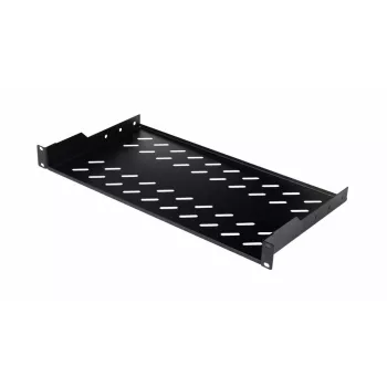 Stovo lentyna EQUIP Fixed Shelf 19 colių, 1U, 400 mm gylio, juoda, 485 mm pločio