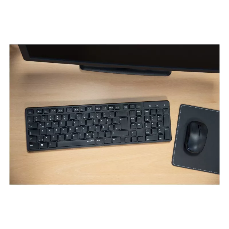 Belaidis darbastalio rinkinys Speedlink SIGNIUM SL-640303-BK Juoda — DE išdėstymas, belaidė klaviatūra ir pelė