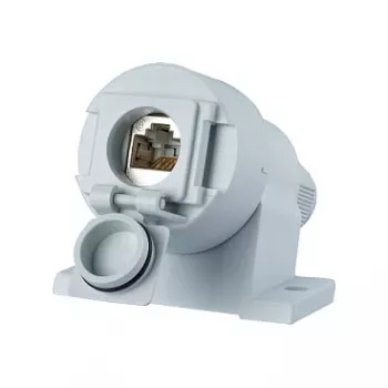 METZ CONNECT E-DAT Industry IP67 V6 AP - Lizdas - RJ 45 - 1 tinklo lizdas - Šviesiai pilka, RAL 7035 (1309510003-E)