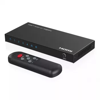 Vaizdo jungiklis MicroConnect MC-HDMISWITCH0401-4K 4K 60Hz Metalinis Juodas