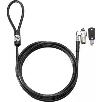Kabelinis užraktas HP Nano Keyed Security Lock 1AJ39UT — rakinamas nešiojamojo kompiuterio/įrenginio apsaugos kabelis