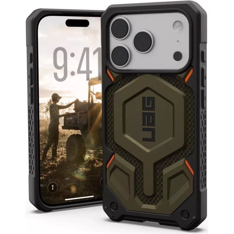 UAG Urban Armor Gear Monarch Pro MagSafe dėklas | Apple iPhone 17 Pro | kevlar element Green | 11451311397B (11451311397B)