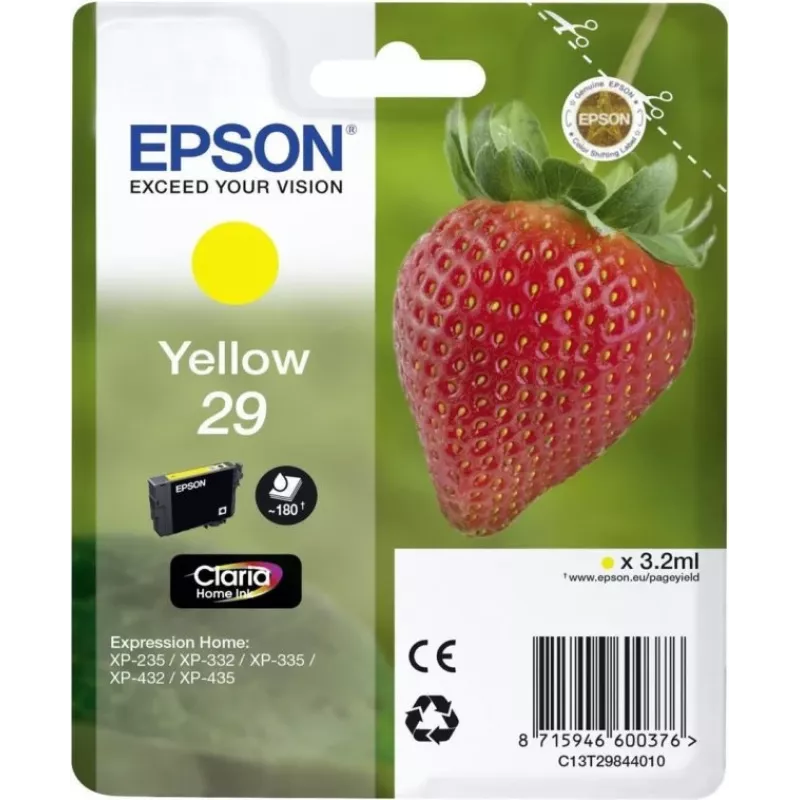 Epson C13T29844022 spausdintuvo eksploatacinė medžiaga, geltona