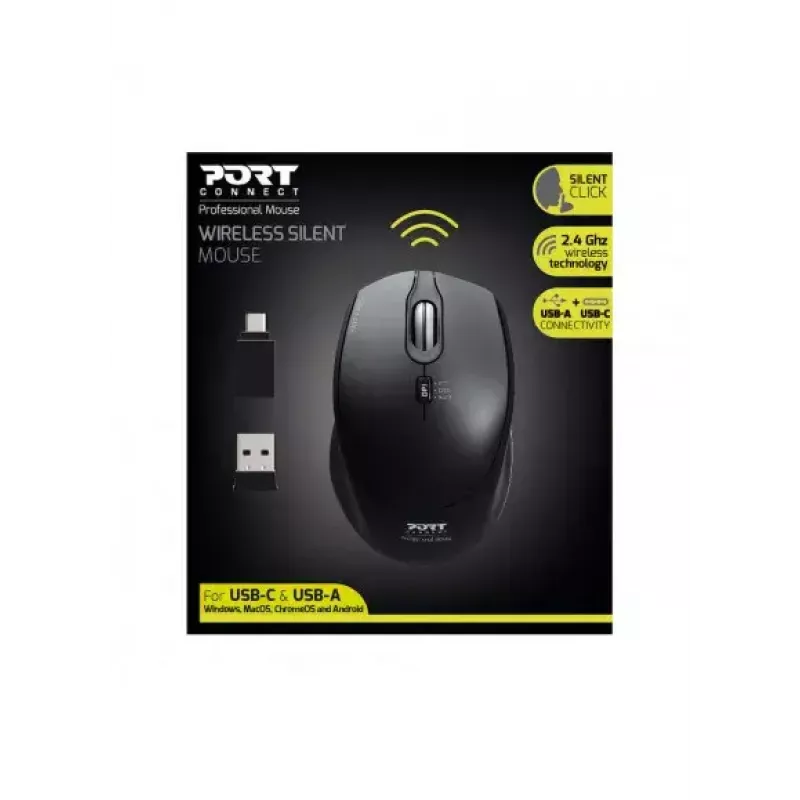 pelė Port Designs 900713 RF Wireless USB Type-C