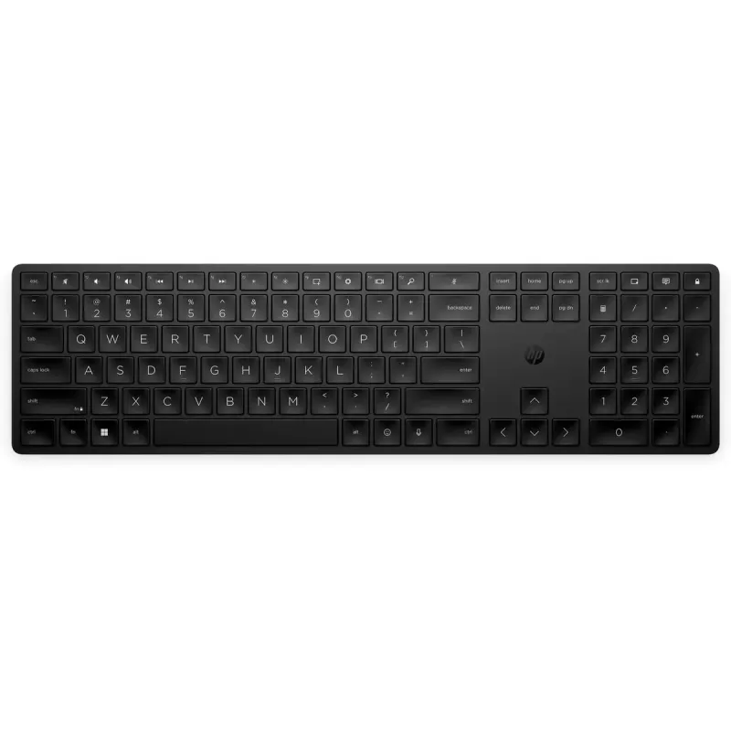 Belaidė programuojama viso dydžio klaviatūra HP 450 – RF belaidė + USB, juoda