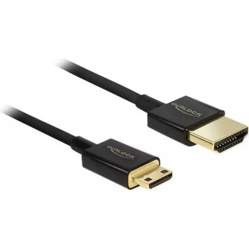 HDMI laidas DeLOCK 85118 0,25 m HDMI A tipo į C tipo juodas