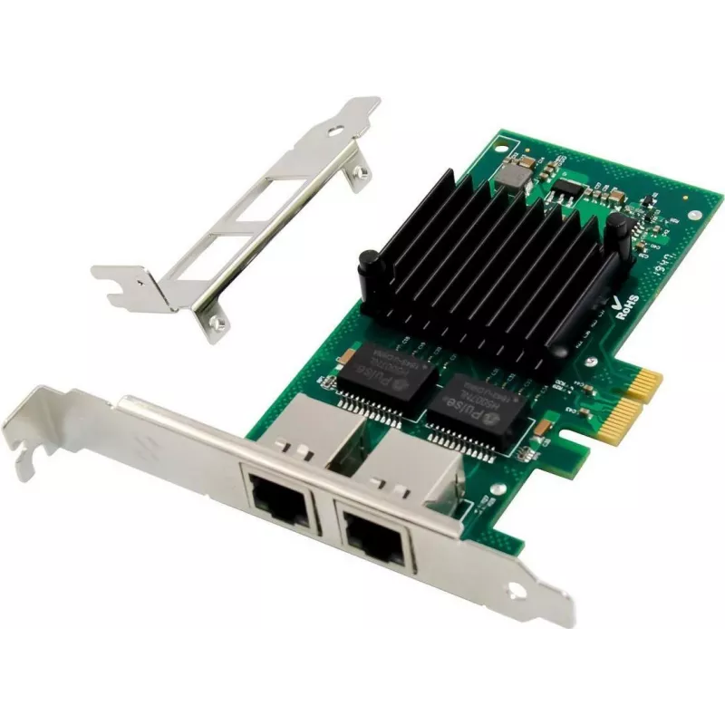 Tinklo plokštė MicroConnect I350-T2 PCIe x1 dviejų prievadų 1GbE