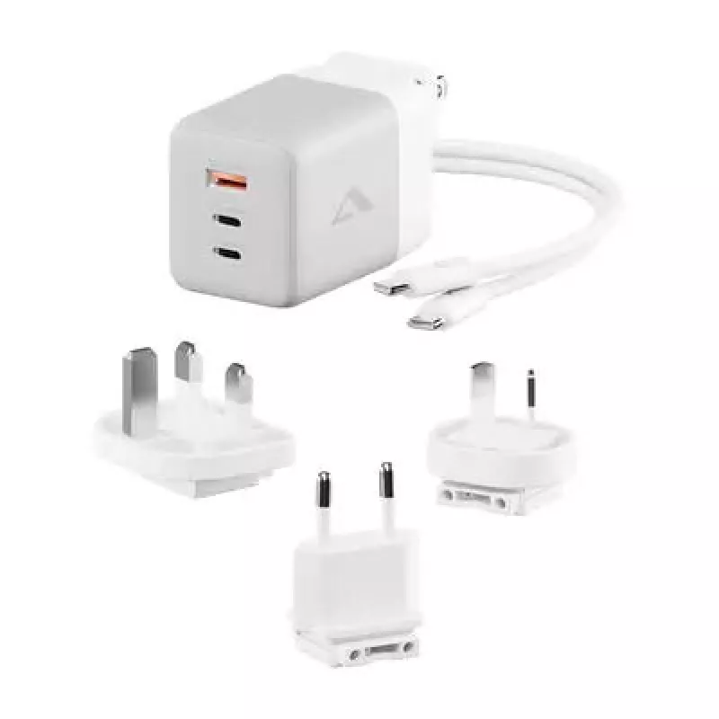 ALOGIC mobiliojo įrenginio įkroviklis WCM3X100G — Vidinis kintamosios srovės įkroviklis, skirtas išmaniajam telefonui ir planšetiniam kompiuteriui, 2x USB-C, 100–240V, Balta