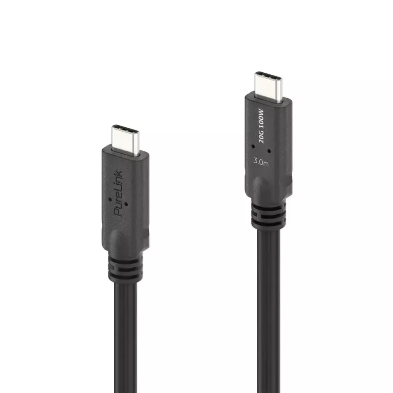 USB4 Gen 2x2 laidas PureLink PI6600-030 USB-C į USB-C 3 m, 20 Gbit/s, magnetiškai ekranuotas, juodas