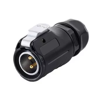 Alcasa IC01-20P201 vielos jungtis S1 Power 2 kontaktų, juoda