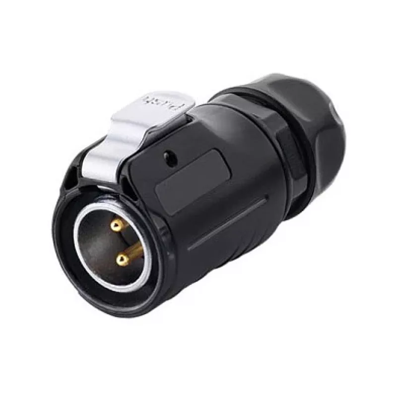Alcasa IC01-20P201 vielos jungtis S1 Power 2 kontaktų, juoda