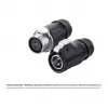 Alcasa IC01-20P201 vielos jungtis S1 Power 2 kontaktų, juoda