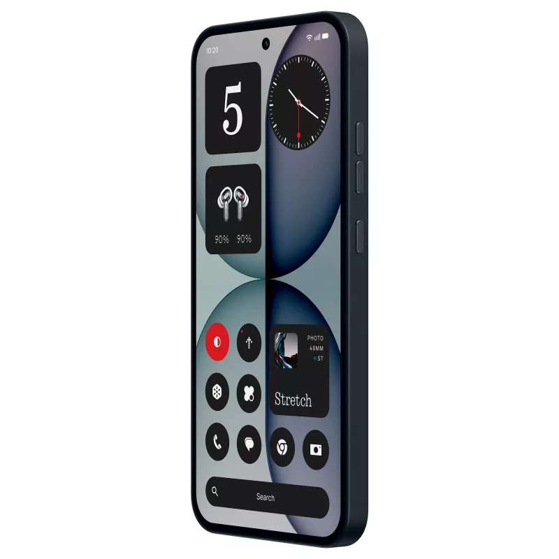 Išmanusis telefonas Nothing 4a — 6,78 colio (17,2 cm) ekranas, Snapdragon 7s Gen 4, 12 GB RAM, 256 GB, 5G, 5080 mAh, Dual SIM, juoda