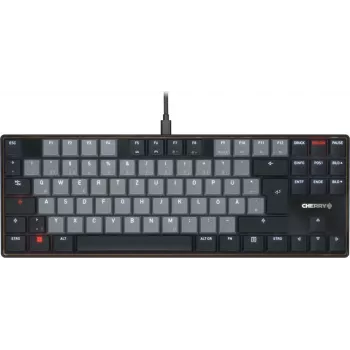 Mechaninė klaviatūra Cherry KC 500 MX LP TKL — MX žemo profilio perjungikliai, be skaičių klaviatūros, JAV išdėstymas, dramblio kaulo spalva