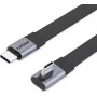ROLINE USB4-2.0 kabelis 80 Gbit/s plokščias ST/ST tiesus-90° kampinis - Kabelis - Skaitmeninis/Duomenų