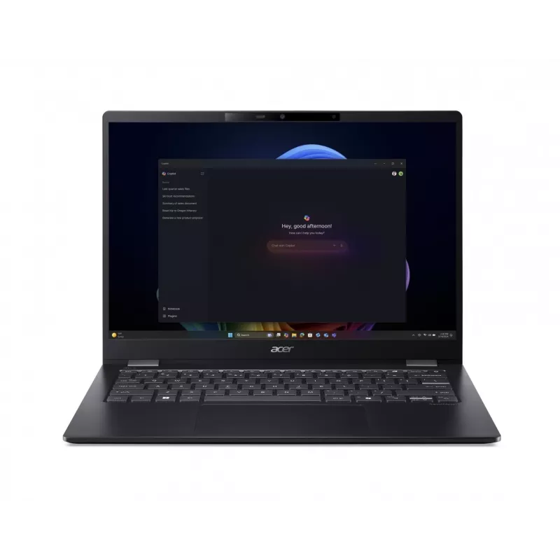Nešiojamas kompiuteris Acer TravelMate P6 14 AI TMP614-54T su Intel Ultra 5, 16GB RAM, 512GB SSD, Windows 11 Pro, 226V baterija