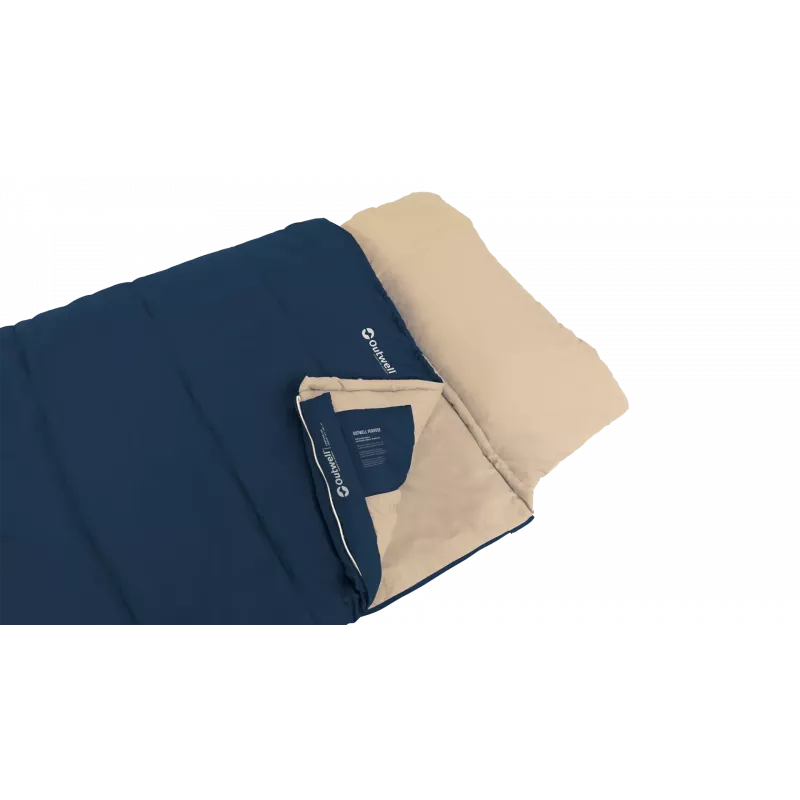 Miegmaišis Outwell Contour Lux 190 cm, sintetinis, kairysis užtrauktukas, tamsiai mėlynas