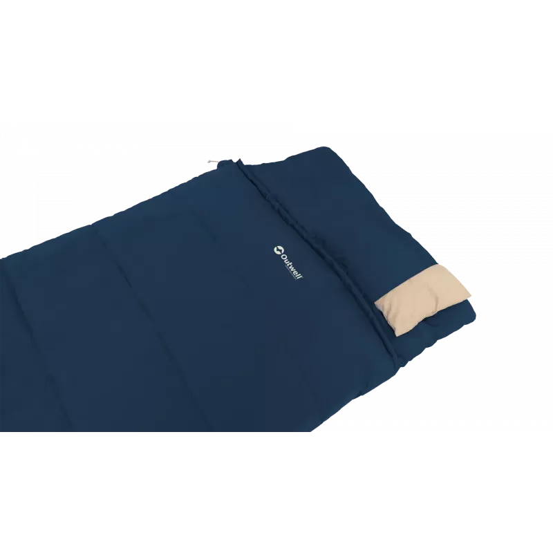 Miegmaišis Outwell Contour Lux 190 cm, sintetinis, kairysis užtrauktukas, tamsiai mėlynas