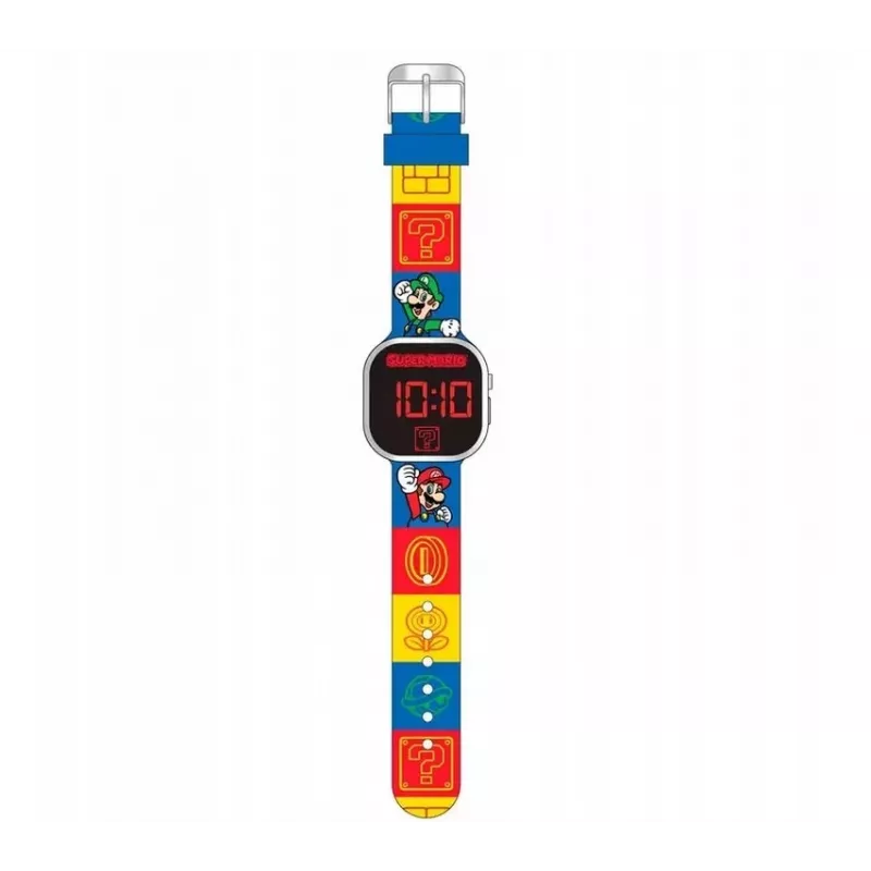 Kids Euroswan skaitmeninis LED laikrodis Super Mario GSM4236 su kalendoriumi