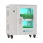 GoodConnections ANTARES PRO T20C planšetinių kompiuterių įkrovimo vežimėlis su 11 USB-C 30W prievadų, PD3.0, UVC dezinfekcija, pilkas