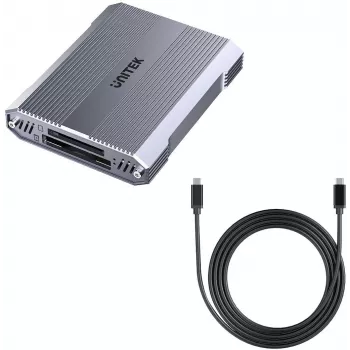 Unitek R1022C01 CFexpress Type B, SD ir microSD kortelių skaitytuvas su USB-A šakotuvu