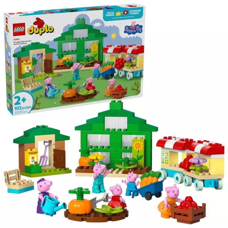 DUPLO Peppa Pig 10461 Senelio Kiaulės sodo ir šiltnamio statybos kaladėlės