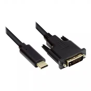 Alcasa GC-M0110 Vaizdo kabelis-adapteris 2 m USB Type-C DVI-D Juoda (GC-M0110)