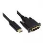 Alcasa GC-M0110 Vaizdo kabelis-adapteris 2 m USB Type-C DVI-D Juoda (GC-M0110)