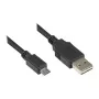 USB 2.0 EASY jungiamasis laidas A kištukas – Micro B kištukas, juodas, 0,5 m, Good Connections® (2510-EUM005)