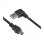 Good Connections jungiamasis laidas USB 2.0 EASY Plug A į Mini-B kištuką - kampinis - juodas - 0,5m
