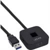 InLine USB pirštų atspaudų skaitytuvas su šakotuvu, suderinamas su Windows Hello, 1,5 m laidas, juodas