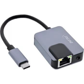 Tinklo adapteris InLine 33382I — „Gigabit Ethernet“, USB-C 3-in-1 (Ethernet, garso, PD)