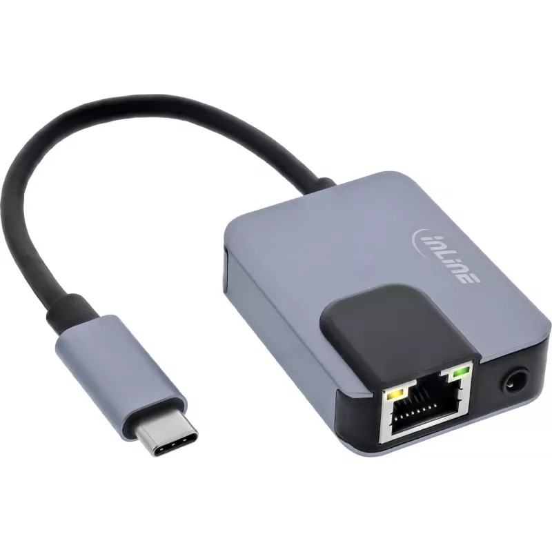 Tinklo adapteris InLine 33382I — „Gigabit Ethernet“, USB-C 3-in-1 (Ethernet, garso, PD)