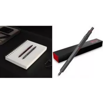 Tušinukas rotring 600 Graphite — metalinis korpusas, sukimo mechanizmas, spaustukas