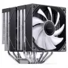 CPU aušintuvas Jonsbo CB80 dvigubas bokštas su 2 x 120 mm PWM RGB ventiliatoriais — juodas