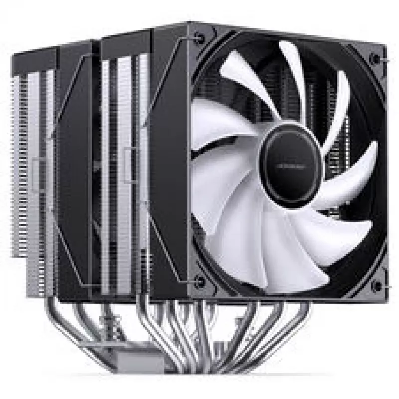 CPU aušintuvas Jonsbo CB80 dvigubas bokštas su 2 x 120 mm PWM RGB ventiliatoriais — juodas